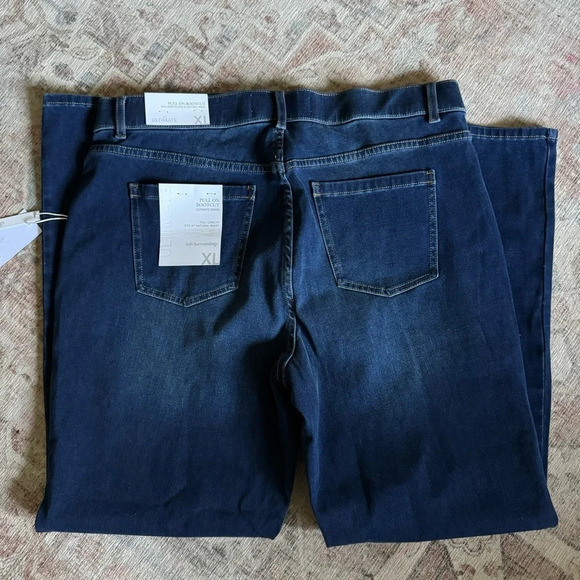 Ultimate Denim Pull On Bootcut Soft Surroundings Tidal Blue Wash XL 18 NEW - Picture 6 of 16